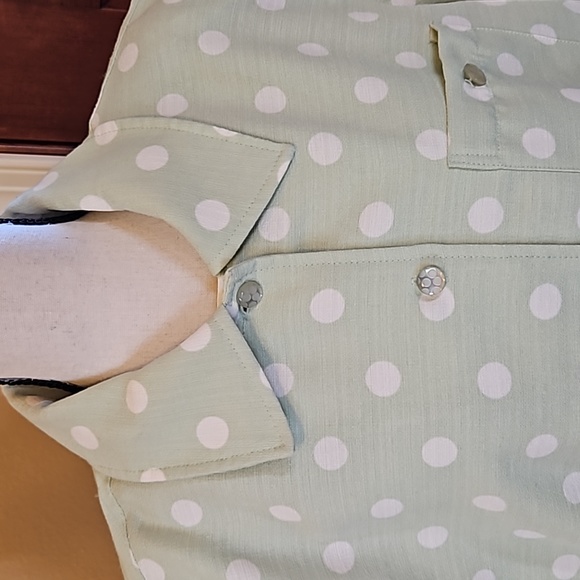 VINTAGE DRAPER'S & DAMON'S 3 PC SET BLAZER TANK TOP XL PANTS 1X POLKA-DOT - Picture 2 of 11